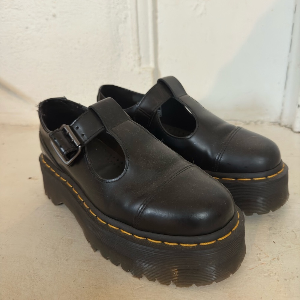 BETHAN POLISHED SMOOTH LEATHER PLATFORM SHOES